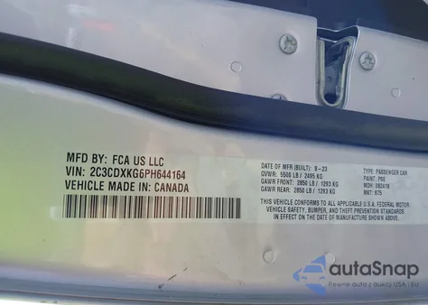 2023 Dodge Charger Police Awd from USA, damaged, VIN 2C3CDXKG6PH644164